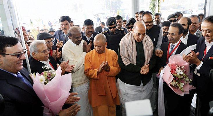 CM Yogi Adityanath, Rajnath Singh Inaugurate Ashok Leyland EV Plant in Uttar Pradesh